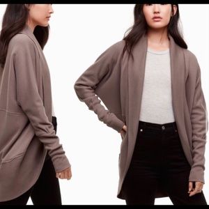 Wilfred Diderot Open Cocoon Cardigan Brown Size Small